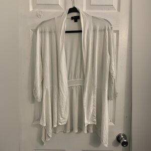 AB Studio women’s White Cardigan sweater. Size large $10